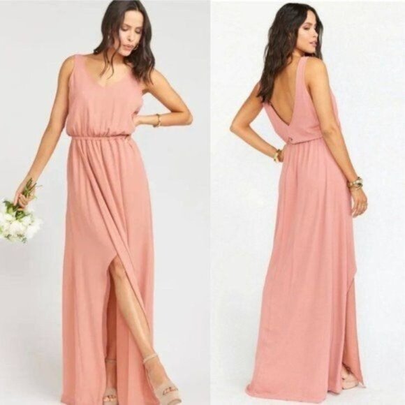 NEW Show Me Your Mumu Kendall Maxi Bridesmaid Dress Rustic Mauve Size S - Picture 2 of 13